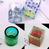Silicone Mold Resin Epoxy Crystal Crafts Making Brush Pot Pen Holder Mould DIY - 45-Degree Angle