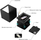 LED Wall Light Cube 12W Waterproof Outdoor Indoor Lighting Fixtures Cool - Side View