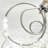13 INCHES BAKING DOUGH STAINLESS STEEL LARGE WIRE WHISK MIXER BREAD COOKING TOOL - 45-Degree Angle