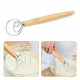 13 INCHES BAKING DOUGH STAINLESS STEEL LARGE WIRE WHISK MIXER BREAD COOKING TOOL - Extra Image