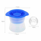 2pcs blue Silicone Ice Ball Mold Sphere Cube Maker Mould Jelly Whiskey Cocktail - Front View
