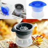 2pcs Silicone Ice Ball Mold Sphere Cube Maker Mould Jelly Whiskey Cocktail - Top-Down View