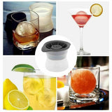 2pcs Silicone Ice Ball Mold Sphere Cube Maker Mould Jelly Whiskey Cocktail - Rear View