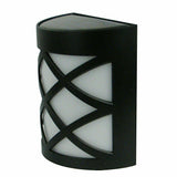 Outdoor Solar Wall Lights Door Garden Step Bright 6 LED Fence Light Path Lamp AU - Side View