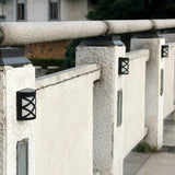 Outdoor Solar Wall Lights Door Garden Step Bright 6 LED Fence Light Path Lamp AU - Top-Down View
