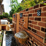 Outdoor Solar Wall Lights Door Garden Step Bright 6 LED Fence Light Path Lamp AU - 45-Degree Angle