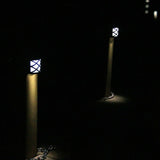 Outdoor Solar Wall Lights Door Garden Step Bright 6 LED Fence Light Path Lamp AU - Rear View