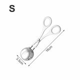 S Meatball Maker Spoon Kitchen Stick Utensil Baller Meat Stainless Steel AU - Side View