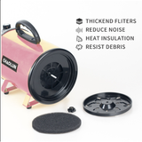 Pet Dog Cat Hair Dryer Grooming Blow Speed Hairdryer Blower Heater Blaster 2800W white - Extra Image