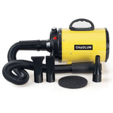 Pet Dog Cat Hair Dryer Grooming Blow Speed Hairdryer Blower Heater Blaster 2800W yellow - Front View