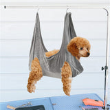 Gray Pet Dog Cat Grooming Bag Hammock Helper Restraint Bags for Bathing Trimming Nail L - Side View