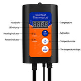 Thermostat Controller Seedling Heat Mat Heating Pad Plant Seed Start AU PLUG - 45-Degree Angle