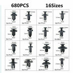 731pcs Car Trim Body Clips Kit Rivet Retainer Auto Panel Bumper Plastic Fastener
