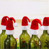 20PCS Red Hat Santa Cutlery Christmas Knife Bag Xmas Fork Holder Xmas Decoration - Front View
