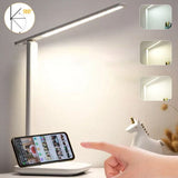 Touch LED Desk Lamp Bedside Study Reading Table Light Dimmable USB Rechargeable - Front View