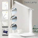 Touch LED Desk Lamp Bedside Study Reading Table Light Dimmable USB Rechargeable - 45-Degree Angle