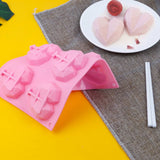 2PCS DIY 3D Fondant Mold Silicone Heart Shape Candy Cake Chocolate Mould Sugar Craft - Front View