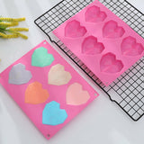 2PCS DIY 3D Fondant Mold Silicone Heart Shape Candy Cake Chocolate Mould Sugar Craft - 45-Degree Angle