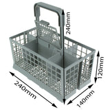 Dishlex dishwasher replacement cutlery basket Best reinforced base 240*140*120mm - Top-Down View