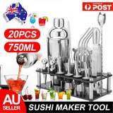 20Pcs Cocktail Shaker Set 750ml Martini Strainer Bartender Kit Bar Spirits Maker - Extra Image