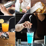 20Pcs Cocktail Shaker Set 750ml Martini Strainer Bartender Kit Bar Spirits Maker - Top-Down View