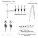 20Pcs Cocktail Shaker Set 750ml Martini Strainer Bartender Kit Bar Spirits Maker - 45-Degree Angle
