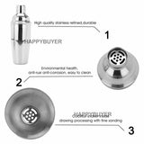 20Pcs Cocktail Shaker Set 750ml Martini Strainer Bartender Kit Bar Spirits Maker - Rear View