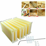 Neweast 7Pcs Flow Bee Comb Hive Frames For Wooden Beekeeping Beehive House - Close-Up Angle