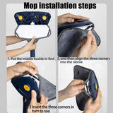 Rag for 360 rotatable adjustable triangle lazy cleaning mop AU - Front View