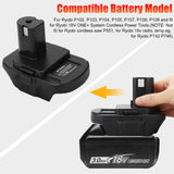 Battery Adapter MT20RNL for Makita Li-ion Batteries Convert to Ryobi 18V Tools - Rear View