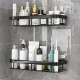 Shelf Bathroom Shower Caddy Organiser Storage Corner Rack Shampoo Soap Holder AU - Rear View