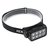 BROUIT LED Motion Sensor Head Torch Headlight Rechargeable Headlamp Waterproof - Front View