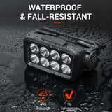 BROUIT LED Motion Sensor Head Torch Headlight Rechargeable Headlamp Waterproof - Top-Down View