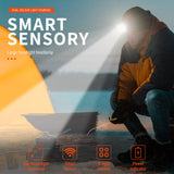 BROUIT LED Motion Sensor Head Torch Headlight Rechargeable Headlamp Waterproof - Close-Up Angle
