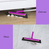 Purple Floor Squeegee WiperBroom Floor Tile Cleaning Household Extendable Handle - Side View