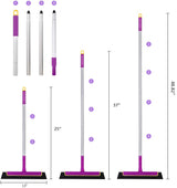 Purple Floor Squeegee WiperBroom Floor Tile Cleaning Household Extendable Handle - Rear View