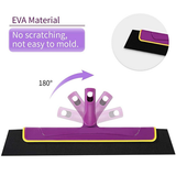 Purple Floor Squeegee WiperBroom Floor Tile Cleaning Household Extendable Handle - Close-Up Angle