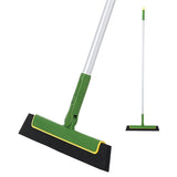 Green Floor Squeegee WiperBroom Floor Tile Cleaning Household Extendable Handle - Top-Down View