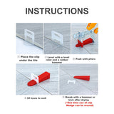 1.5mm Tile Leveling System Clips Levelling Spacer Tiling Tools Floor 1000PCS - 45-Degree Angle