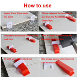 1.5mm Tile Leveling System Clips Levelling Spacer Tiling Tools Floor 1000PCS - Close-Up Angle