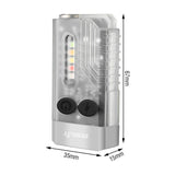 V10 LED Keychain EDC Flashlight USB Rechargeable Magnetic Torch Work Lamp - Front View