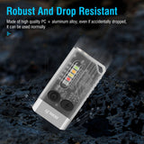 V10 LED Keychain EDC Flashlight USB Rechargeable Magnetic Torch Work Lamp - Top-Down View