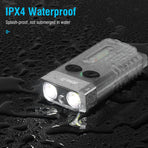 V10 LED Keychain EDC Flashlight USB Rechargeable Magnetic Torch Work Lamp