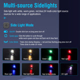 V10 LED Keychain EDC Flashlight USB Rechargeable Magnetic Torch Work Lamp - Low Angle