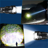Super Bright 30W 14LED Flashlight White Laser Tactical Torch Lamp for Camping AU - 45-Degree Angle