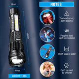 Super Bright 30W 14LED Flashlight White Laser Tactical Torch Lamp for Camping AU - Close-Up Angle