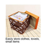 Folding Ottoman Storage Stool Cube Footstool Stool Blanket Box With Cover AU - Top-Down View