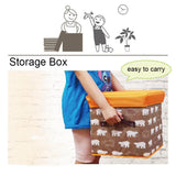 Folding Ottoman Storage Stool Cube Footstool Stool Blanket Box With Cover AU - Rear View