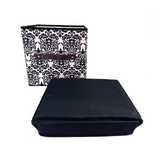 Folding Ottoman Storage Stool Cube Footstool Stool Blanket Box With Cover AU - Side View