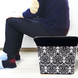 Folding Ottoman Storage Stool Cube Footstool Stool Blanket Box With Cover AU - Top-Down View